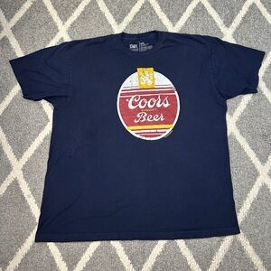 Coors Men T-Shirt XXLarge Blue Logo Rockey Mountain Water Beer Graphic Tee
